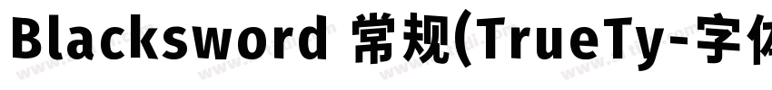 Blacksword 常规(TrueTy字体转换